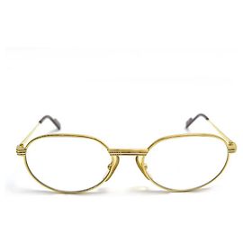 GAFAS CARTIER TRINITY DE METAL ORO + ESTUCHE PARA GAFAS DORADAS Dorado