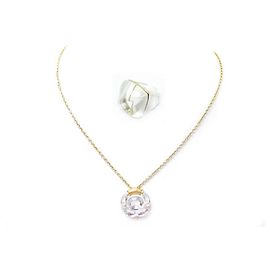 LOT BACCARAT MEDICIS ANEL E COLAR FLOR PM CRISTAL E VERMEIL + CAIXA Outro
