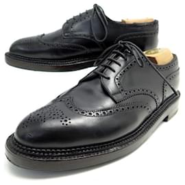 JM Weston-JM WESTON DERBY TRIPLE SOLE SHOES 9C 43 FINE BLACK LEATHER SHOES-Black