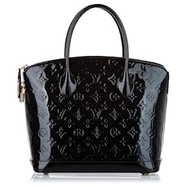 Louis Vuitton-Louis Vuitton Black Vernis Lockit PM-Black