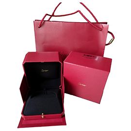 Cartier Authentic Love Juc Bracelet bangle lined box and paper bag Red