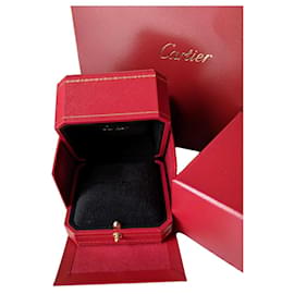 Authentic Cartier Love Trinity JUC ring inner and outer box paper bag Red