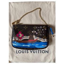 Mini embreagem Louis vuitton de Natal 2019 Vivienne veneza Marrom