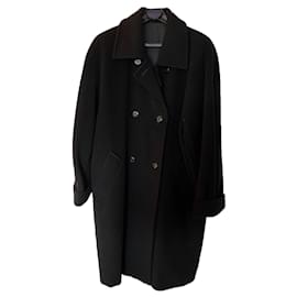 Autre Marque-Black wool coat type Max Mara-Black