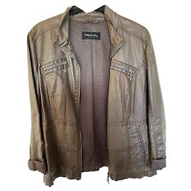 Autre Marque Giacca Bomber Grigia Sintetica Grigio