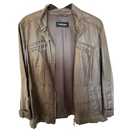 Autre Marque Graue Bomberjacke Synthetik Grau