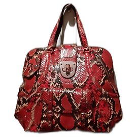 Bolsa Alexander Mcqueen em couro de pitão Multicor