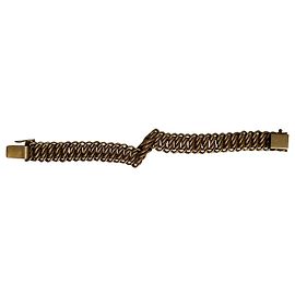 Autre Marque Bracciale con nastro croce d'oro Gold hardware