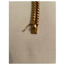 Autre Marque-Crossed ribbons bracelet-Gold hardware