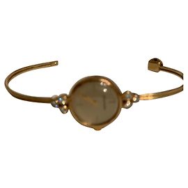 Autre Marque Gold wristwatch with diamonds Gold hardware
