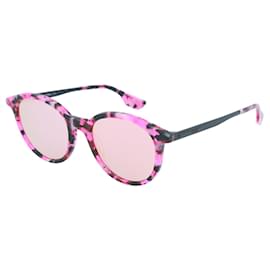 Autre Marque-Round-Frame Sunglasses-Brown