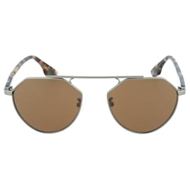 Autre Marque-Round-Frame Sunglasses-Silvery,Metallic