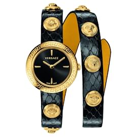 Versace-Versace Medusa Stud Icon Watch-Golden,Metallic