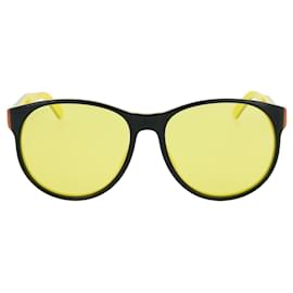 Gucci-Óculos de Sol de Armação Redonda-Preto