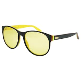Gucci-Óculos de Sol de Armação Redonda-Preto