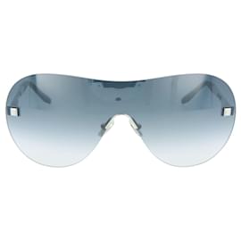 Boucheron Shield/Wrap Sunglasses Silvery Metallic
