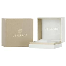 Versace-Palazzo Leather Watch-Silvery,Metallic
