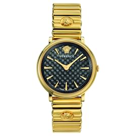 Versace-V-Circle Logomania  Bracelet Watch-Golden,Metallic