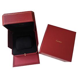 Authentic Cartier Love Trinity JUC bracelet bangle cuff lined box paper bag Red