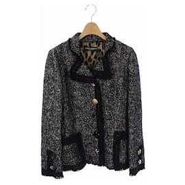 Dolce & Gabbana-[Used] Dolce & Gabbana Dolce & Gabbana Tweed Jacket 40 Black Black White-Black,White