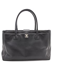 Chanel-CHANEL Executive Tote 2Way Caviar Shoulder Bag Handbag Black 2014-Black
