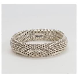 Tiffany & Co-[Used] Tiffany & Co. Tiffany Ag925 Somerset mesh bangle bracelet silver-Silvery