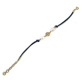 [Occasion] TORY BURCH bracelet Tory Burch dames logo or × marine 57791-700 marque Doré Bleu Marine