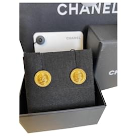 Chanel-Chanel novos brincos-Dourado