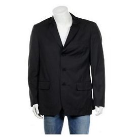 Calvin Klein Élégant 3 Veste de costume ajustée à rayures, Taille L Noir