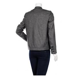 Comptoir Des Cotonniers-NAJAC Never Warn Gray Wool Jacket, Size 38-Grey