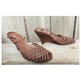Prada-Prada p sandals 39,5 New condition-Dark brown