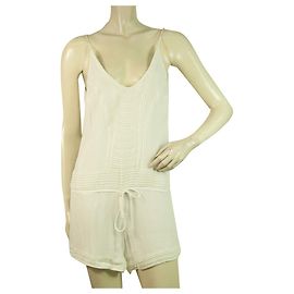 IRO Apoline White Spaghetti Straps Romper Playsuit Shorts size 36 White