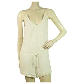 Iro-IRO Apoline White Spaghetti Straps Romper Playsuit Shorts size 36-White