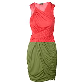Fendi-Robe drapée corail-Orange,Corail