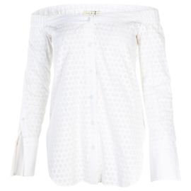 Rag & Bone Top con hombros descubiertos Blanco