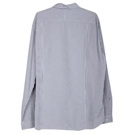 Hugo Boss-Blue Checked Shirt-Blue