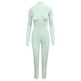 Reformation-Cream Jumpsuit with Bare Back-White,Cream