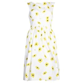 Kate Spade-Daisy Print Dress-White