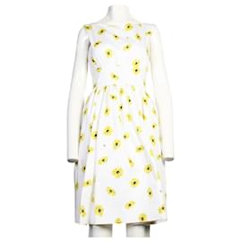 Kate Spade-Daisy Print Dress-White