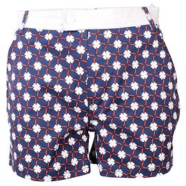 Carven Navy Print Short Azul Azul marinho
