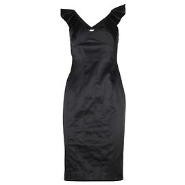 Karen Millen Satin Bustier Dress Black