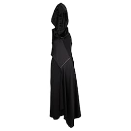 Dkny-Black Cut-out Dress with Hood-Black