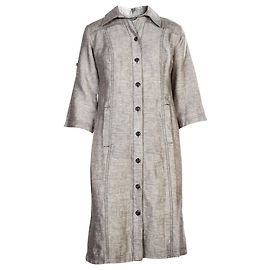 Marina Rinaldi Grey Linen Dress Grey