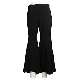 Comme Des Garcons Calças pretas com babados Preto