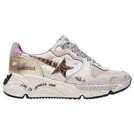 Golden Goose Baskets Slide en Cuir Beige Autre Jaune