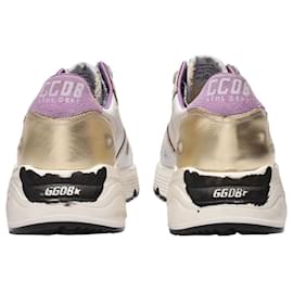 Golden Goose-Slide Sneakers in Beige Leather-Other,Yellow