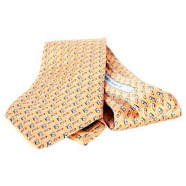 Loewe Corbata naranja con estampado de mariposas Naranja