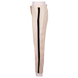 Tara Jarmon Pantalon Blanc Avec Doublure Noire Blanc
