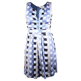 3.1 Phillip Lim-Blue Print Silk Short Jumpsuit-Blue