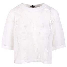 Dkny White Mesh Top White